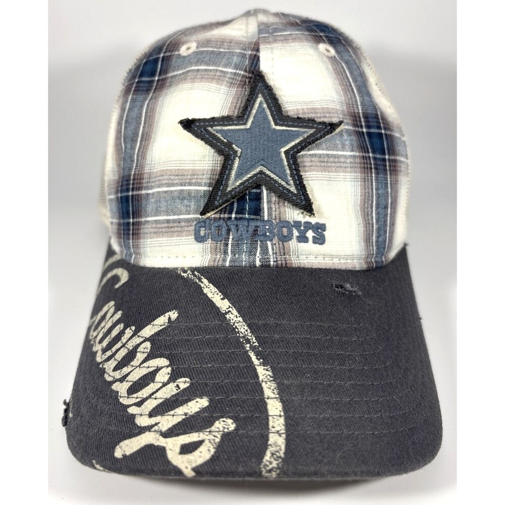 Reebok Retro Sport NFL Dallas Cowboys Plaid w/ Star Patch Snapback Cap Hat
